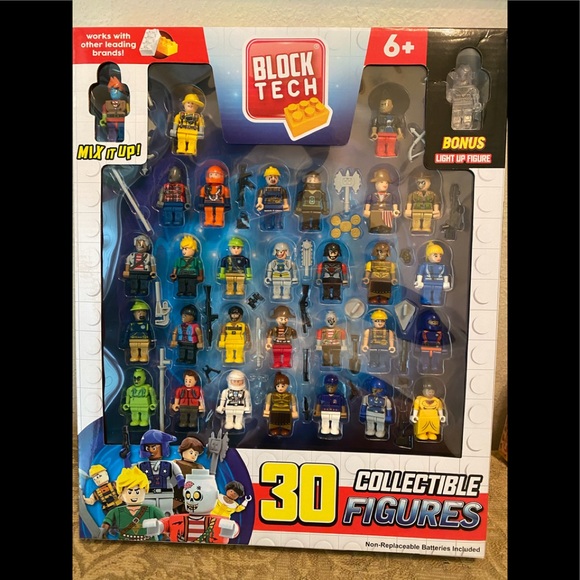 Block Tech 30 Collectible Figures. NEW - Picture 1 of 9